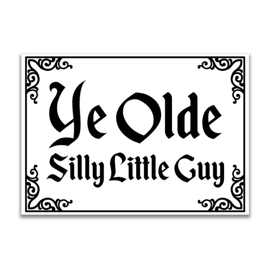 Ye Olde Silly Little Guy Sticker