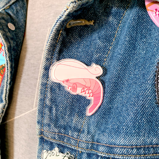 Swanky Shrimp Acrylic Pin