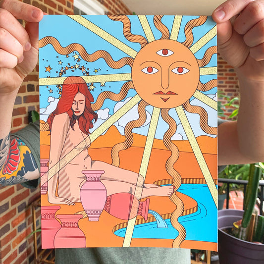 Sun and Stars, 8.5"x11" Matte Print