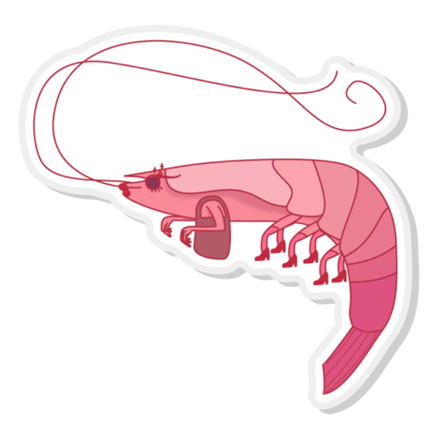 Swanky Shrimp Acrylic Pin