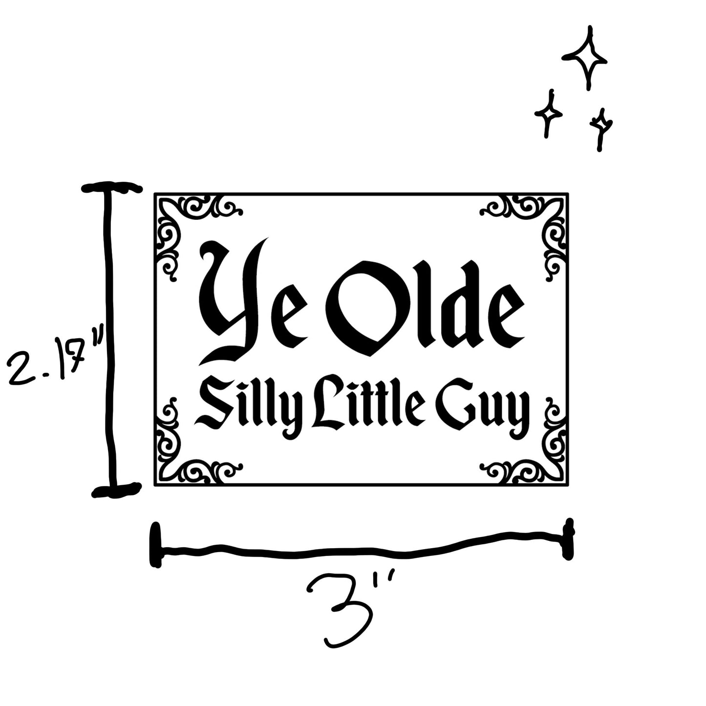 Ye Olde Silly Little Guy Sticker