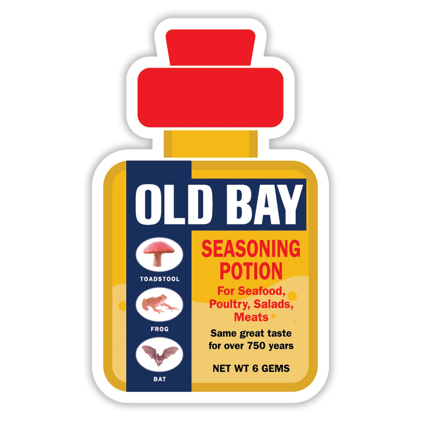 Old Bay Potion Vinyl Die Cut Sticker