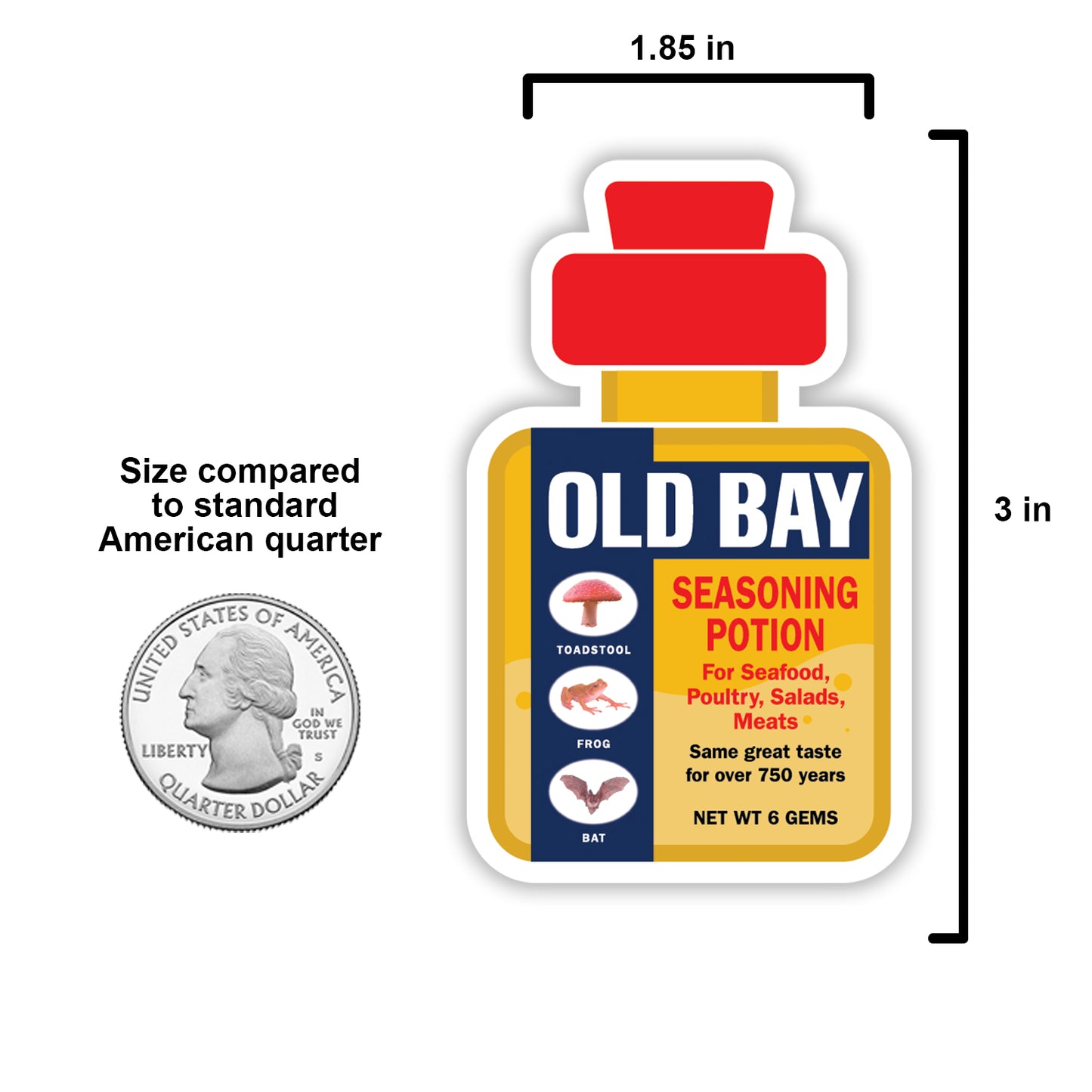 Old Bay Potion Vinyl Die Cut Sticker